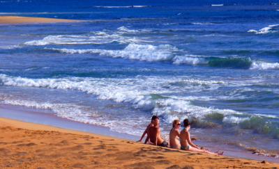 Picture Of A Family At The Beach