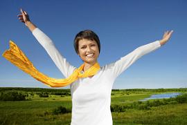 Inspirational Picture of a Happy Lady